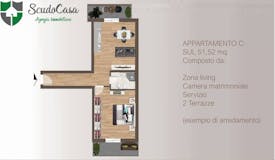 One-bedroom Apartment of 52m² in Via Baracca 150