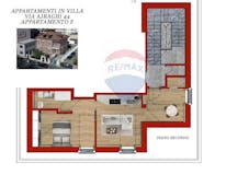 One-bedroom Apartment of 63m² in via Ajraghi 44